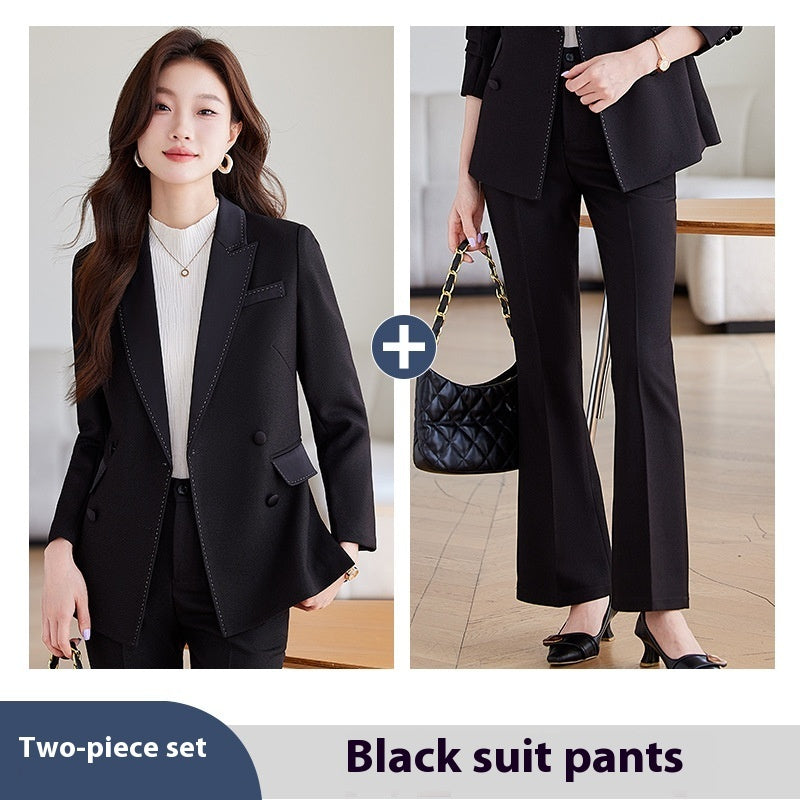 Red Suit Jacket Bell-bottom Pants Suit