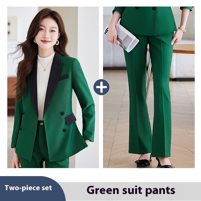 Red Suit Jacket Bell-bottom Pants Suit