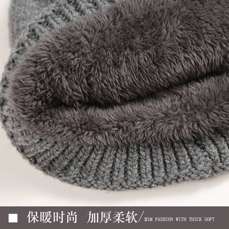 New style, cashmere and warm men's hat for autumn and winter outdoor knitted caps