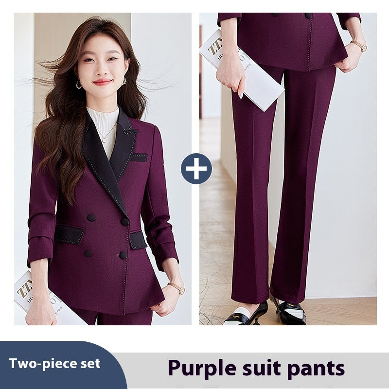 Red Suit Jacket Bell-bottom Pants Suit